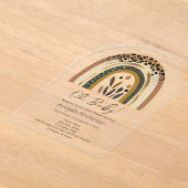 Rainbow Boho-Baby shower Acryl Uitnodigingen (Laagn)