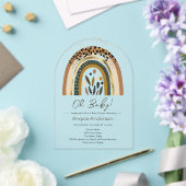 Rainbow Boho-Baby shower Acryl Uitnodigingen (Insitu (Huwelijk))