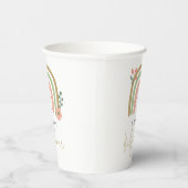 Rainbow Boho Baby shower Gedempte kleuren Earth Sc Papieren Bekers (Rechts)