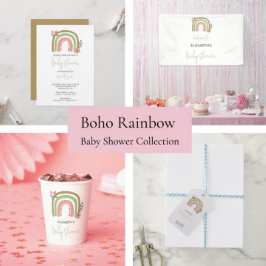 Rainbow Boho Baby shower Gedempte kleuren Earth Sc Papieren Bekers