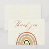 Rainbow Boho Baby shower Hartelijk dank Kaart (Voorkant / Achterkant)