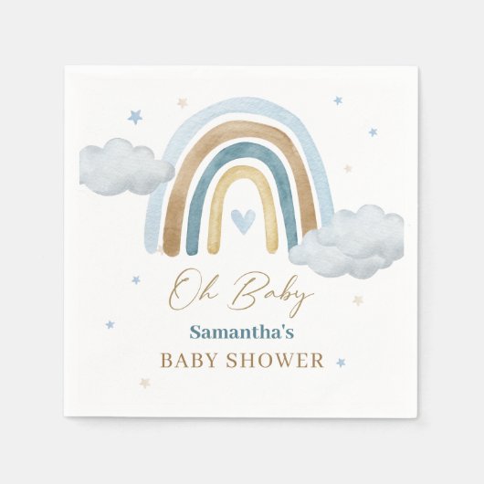 Rainbow Boho Baby shower servetten (Voorkant)