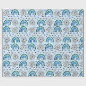 Rainbow Boho Birthday Baby shower Boy Cadeaupapier (Vlak)
