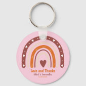 RAINBOW BOHO CHRISTELIJK CITAAT / LIEFDE EN DANK J SLEUTELHANGER (Voorkant)