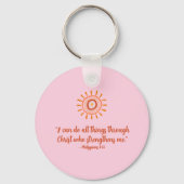 RAINBOW BOHO CHRISTELIJK CITAAT / LIEFDE EN DANK J SLEUTELHANGER (Achterkant)