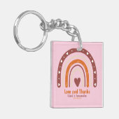 RAINBOW BOHO CHRISTELIJK CITAAT / LIEFDE EN DANK J SLEUTELHANGER (Voorkant Links)