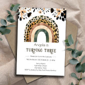 Rainbow Boho Floral 2e verjaardag Kaart