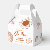 Rainbow Boho hier komt het Son Baby shower Bedankdoosjes (Achterkant)