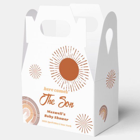 Rainbow Boho hier komt het Son Baby shower Bedankdoosjes (Geopend)