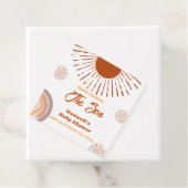 Rainbow Boho hier komt het Son Baby shower Bedankjes Labels (In situ)