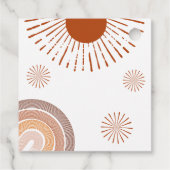 Rainbow Boho hier komt het Son Baby shower Bedankjes Labels (Achterkant)