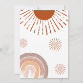 Rainbow Boho hier komt het Son Baby shower Bedankkaart (Achterkant)