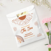 Rainbow Boho hier komt het Son Baby shower Bedankzakje (Gezegeld)