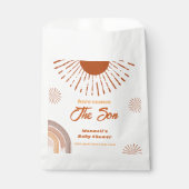 Rainbow Boho hier komt het Son Baby shower Bedankzakje (Voorkant)