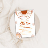 Rainbow Boho hier komt het Son Baby shower Kaart