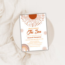 Rainbow Boho hier komt het Son Baby shower