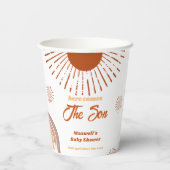 Rainbow Boho hier komt het Son Baby shower Papieren Bekers (Achterkant)