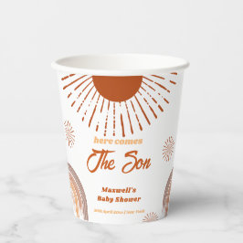 Rainbow Boho hier komt het Son Baby shower Papieren Bekers