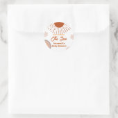 Rainbow Boho hier komt het Son Baby shower Ronde Sticker (Tas)