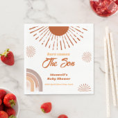 Rainbow Boho hier komt het Son Baby shower Servet (Insitu)