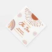 Rainbow Boho hier komt het Son Baby shower Servet (Hoek)