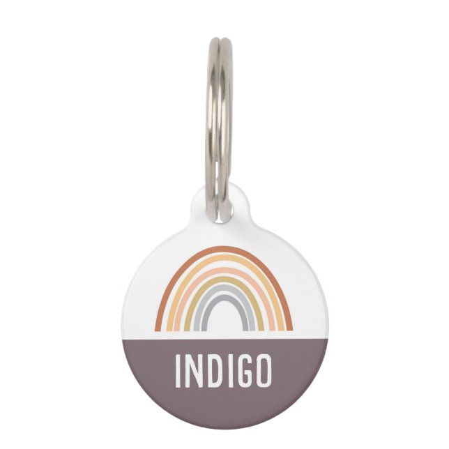 Rainbow Boho Huisdierpenning (Voorkant)