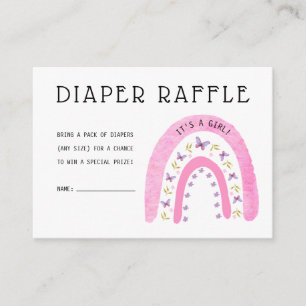 Rainbow Boho Luier Raffle Ticket Informatiekaartje