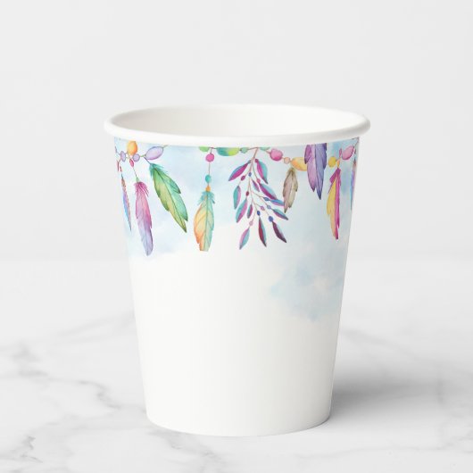 Rainbow Boho Papieren Bekers (Achterkant)