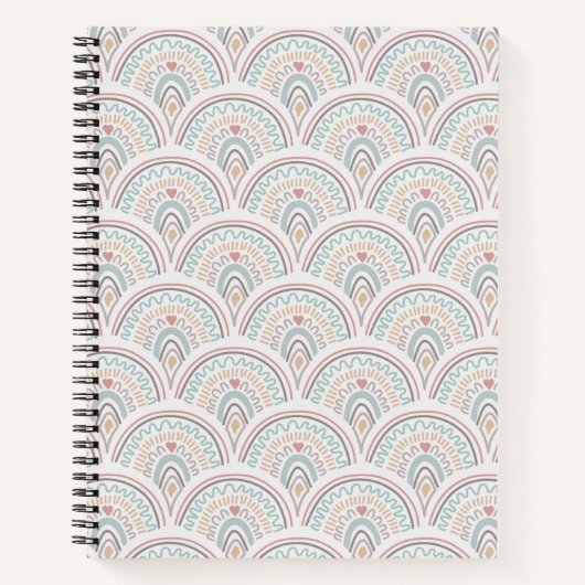 Rainbow Boho Pastel Ruled Notitieboek (Voorkant)
