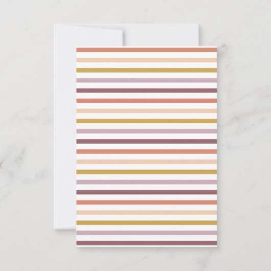 Rainbow Boho Perzik Blush Baby shower Bedankkaart (Achterkant)