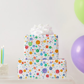 Rainbow Boho Polka Dot Waterverf Wrappapier Cadeaupapier