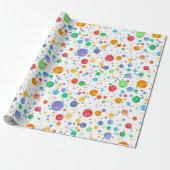 Rainbow Boho Polka Dot Waterverf Wrappapier Cadeaupapier (Uitgerold)