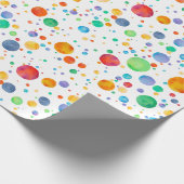 Rainbow Boho Polka Dot Waterverf Wrappapier Cadeaupapier (Hoek)
