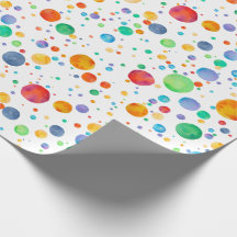 Rainbow Boho Polka Dot Waterverf Wrappapier