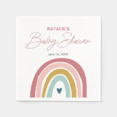 Rainbow Boho Roze Blauw Baby shower Servet (Voorkant)