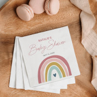 Rainbow Boho Roze Blauw Baby shower