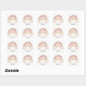 Rainbow Boho Sticker Pastel Rainbow Baby shower (Vel)