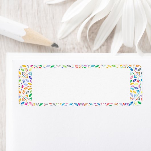 Rainbow Boho Style Item en retouradres labels (Insitu)