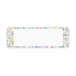 Rainbow Boho Style Item en retouradres labels