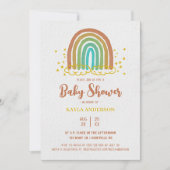 Rainbow Boho Waterverf Baby shower Kaart (Voorkant)