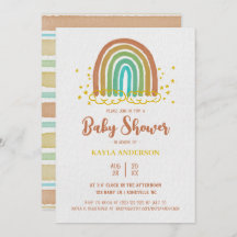 Rainbow Boho Waterverf Baby shower