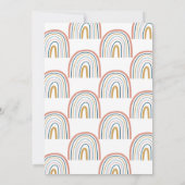 Rainbow Boho Waterverf Baby shower Kaart (Achterkant)