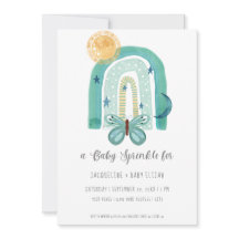 Rainbow Boho Waterverf Modern Blauwgroen Blue Sun 