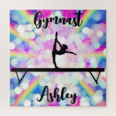 Rainbow Bokeh Blast Gymnastics Beam Personalized Legpuzzel (Verticaal)