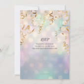 Rainbow Bokeh Gold Confetti en Sparkle Folie 16 Kaart (Achterkant)