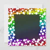 Rainbow bokeh huwelijksuitnodiging kaart (Achterkant)