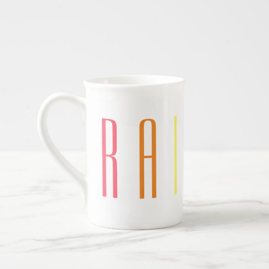 RAINBOW Bone China Mok (Links)