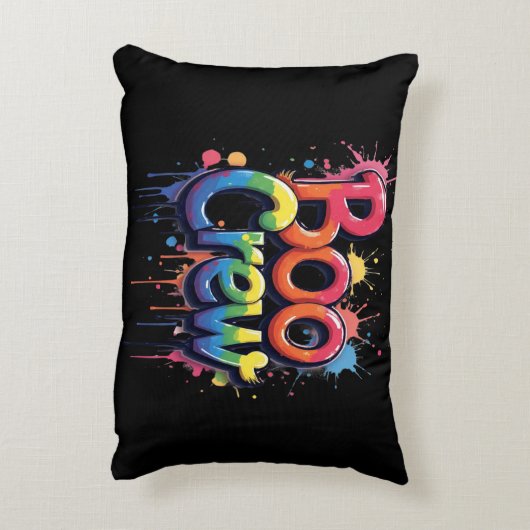 Rainbow BOO CREW Accent Kussen (Achterkant (Verticaal))