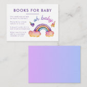 Rainbow Book Request Baby shower Informatiekaartje (Voorkant / Achterkant)