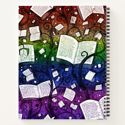 Rainbow Books Achtergrond Notitieboek (Achterkant)